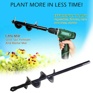 Spiral Drill Bit Heads For Digging Holes Practical Garden Farm Dibble Manual Aerator Drill Head For Planting Agriculture