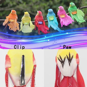 Cute Artificial Bird Foam Feather Colorful Miniature Tit Craft Birds DIY Artificial Sparrow Emulation Garden Decoration Model