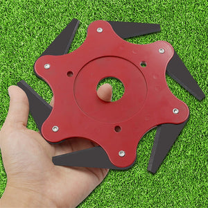 6 Teeth Brush Cutter Blade Trimmer Home Garden Tools Metal Blades Trimmer Head 65Mn Garden Grass Trimmer Head For Lawn Mower