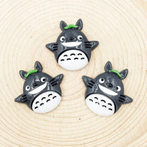 10 Pieces Flat Back Resin Cabochon Kawaii Cartoon Totoro DIY Craft Decoration Embellishments Scrapbooking Accessorises 30mm