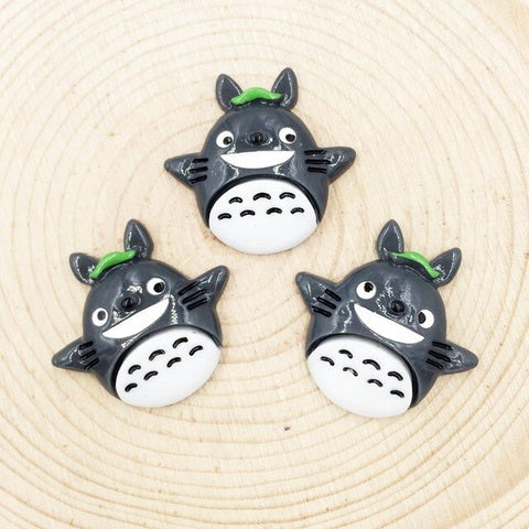 10 Pieces Flat Back Resin Cabochon Kawaii Cartoon Totoro DIY Craft Decoration Embellishments Scrapbooking Accessorises 30mm