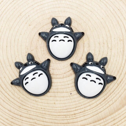 10 Pieces Flat Back Resin Cabochon Kawaii Cartoon Totoro DIY Craft Decoration Embellishments Scrapbooking Accessorises 30mm