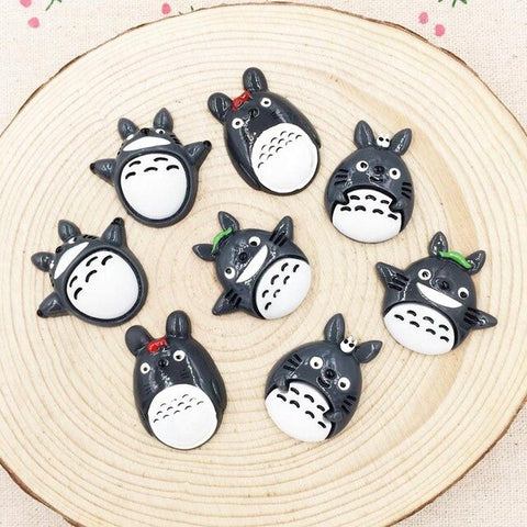 10 Pieces Flat Back Resin Cabochon Kawaii Cartoon Totoro DIY Craft Decoration Embellishments Scrapbooking Accessorises 30mm