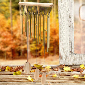 Leisure Wind Chimes Tubes Wood Wind Chimes Hanging Ornament Garden Terrace Balcony Indoor Outdoor Decor