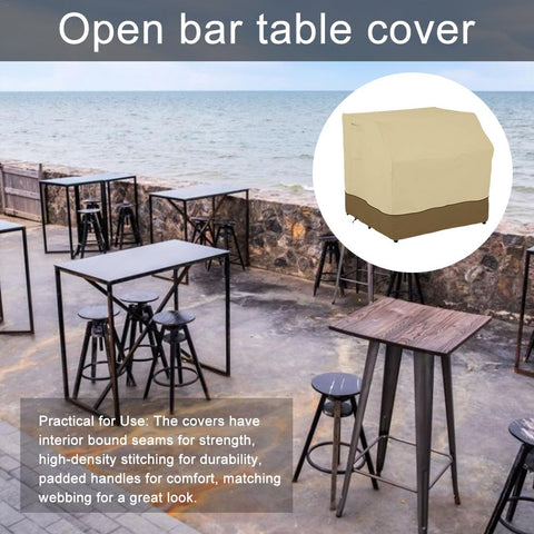 Outdoor Open Bar Bar Table Cover 210D Dust-proof Waterproof Sunshade Balcony Garden Furniture Dust Cover