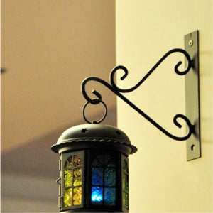 Wrought Iron Hook Candlestick Accessories Outdoor Balcony Plant Flower Stand Home Decoration Hook