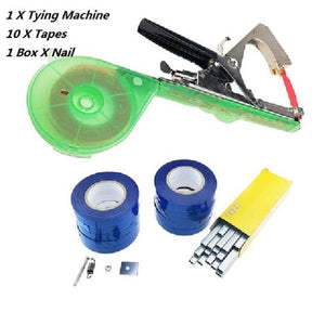 20pcs/lot Plant Branch Tapetool Tapener+Tapes Garden Tools +10000pcs Nail, Garden Hand Tying Binding Flower Vegetable Machine