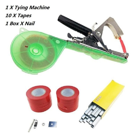 20pcs/lot Plant Branch Tapetool Tapener+Tapes Garden Tools +10000pcs Nail, Garden Hand Tying Binding Flower Vegetable Machine