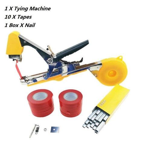 20pcs/lot Plant Branch Tapetool Tapener+Tapes Garden Tools +10000pcs Nail, Garden Hand Tying Binding Flower Vegetable Machine