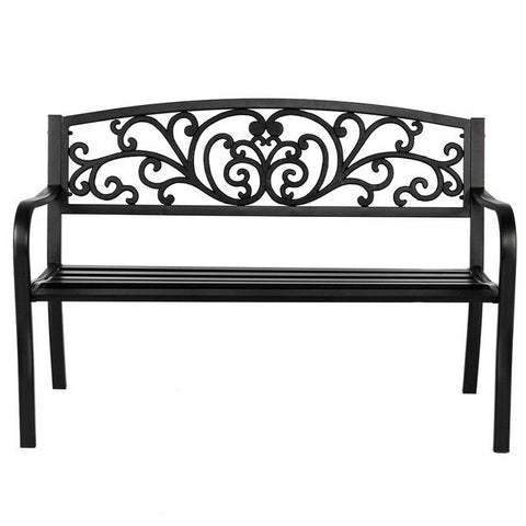 European Wrought Iron Sofa Chair Outdoor Bench Balcony Living Room Double Chair Park Chair Leisure Garden Table And Chair
