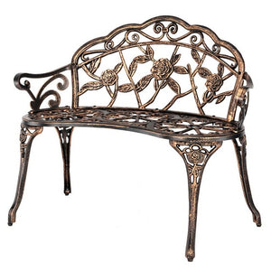 European Cast Aluminum Rose Chair Outdoor Bench Balcony Living Room Double Chair Park Chair Leisure Garden Table And Chair Decor
